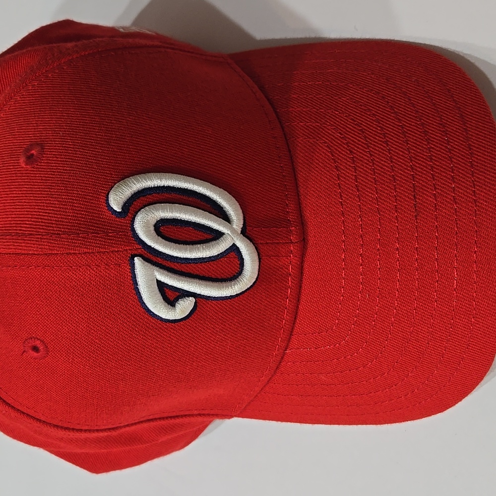 Washington Nationals Red Baseball Cap New Era One Size Adjustable Fitted Hat - Picture 5 of 8